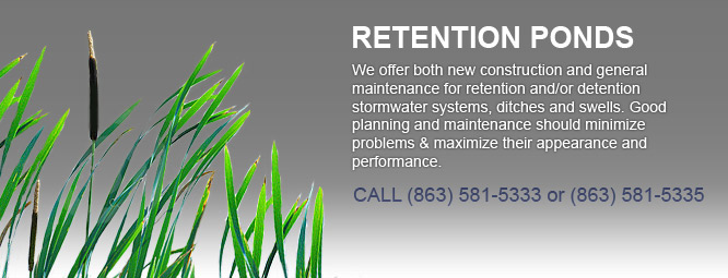 Storm Water Retention Pond construction and maintenancce provided by Evans & Lyles Inc.